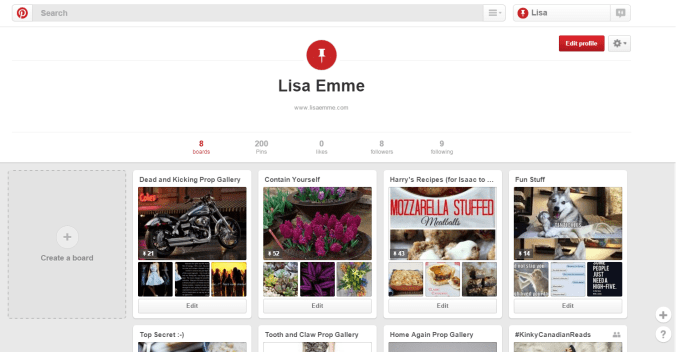 pinterest page