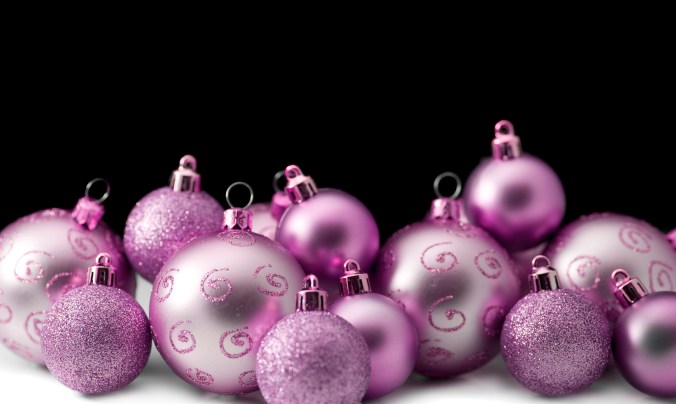 pink festive baubles